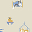 Ткань хлопок пэчворк серый, животные собаки, Timeless Treasures (арт. STELLA-SRR959 CAMEL)
