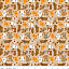 Ткань хлопок пэчворк коричневый, детская тематика животные собаки, Riley Blake (арт. 244505)