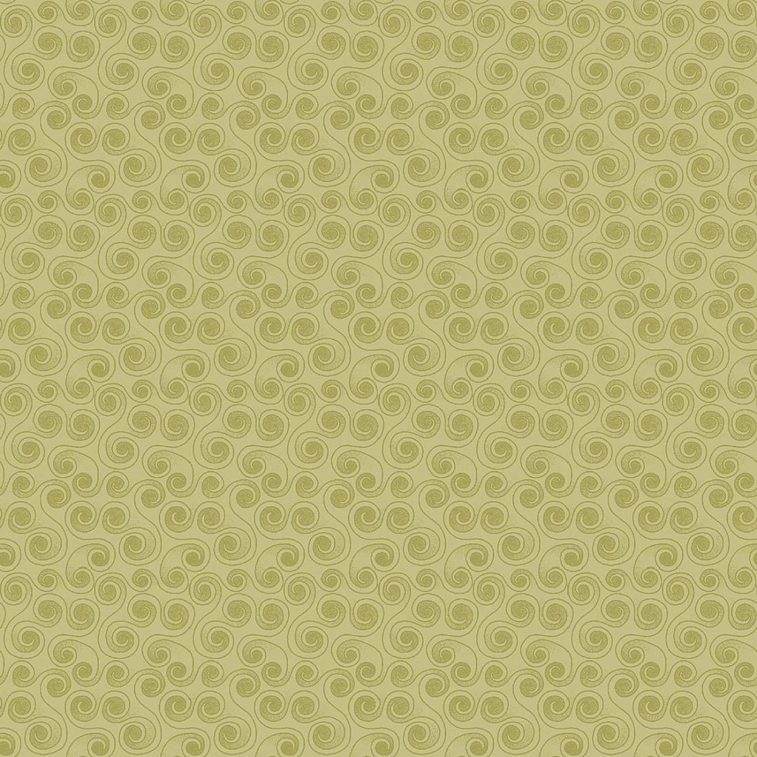 Ткань хлопок для пэчворка зеленый, завитки, Benartex (арт. 0366842B)