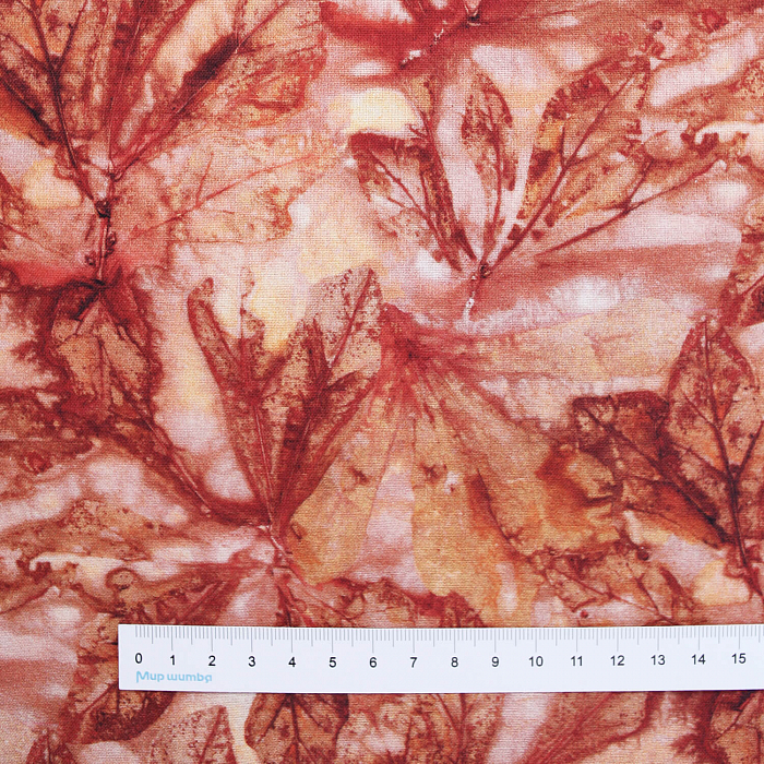 Ткань хлопок пэчворк терракотовый, осень флора, FreeSpirit (арт. PWKA004.SIENNA)