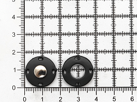 Кнопка пришивная MS K-84 18 мм M.Black черный