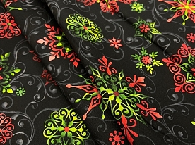 Ткань 100% хлопок [7683-99 BLACK]
