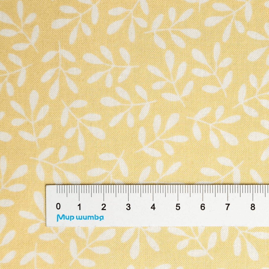 Ткань хлопок для пэчворка желтый, цветы, Moda (арт. 25127 15)