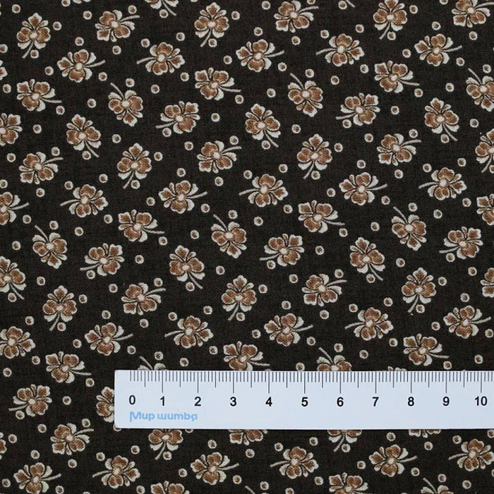 Ткань хлопок пэчворк коричневый, флора, Blank Quilting (арт. 2662-39)