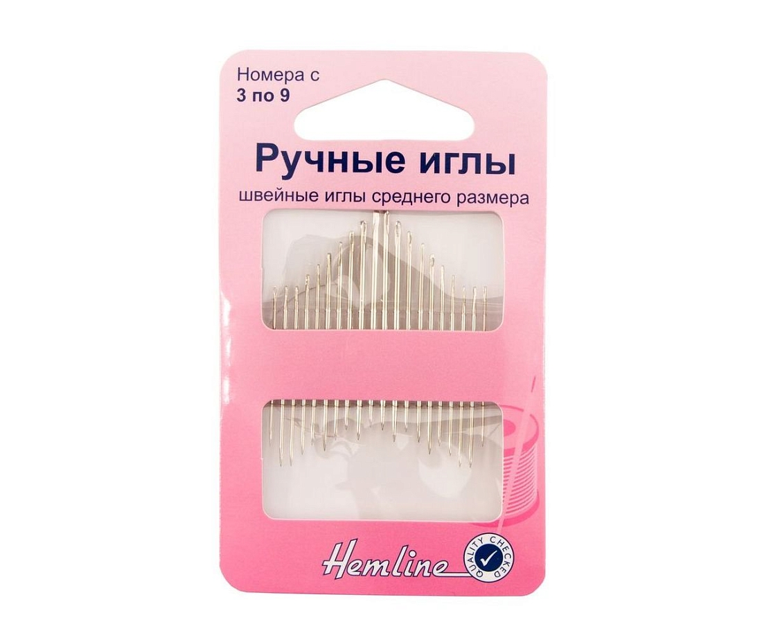 Ручные иглы стандартные Hemline арт. 201.39 № 3-9, 20 шт.