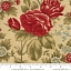 Ткань хлопок для пэчворка красный болотный, цветы, Moda (арт. 44180 11)