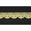 Кружево вязаное хлопковое Alfa AF-129-010 16 мм желтый
