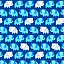 Ткань хлопок пэчворк синий голубой, детская тематика животные, Henry Glass (арт. 226629)