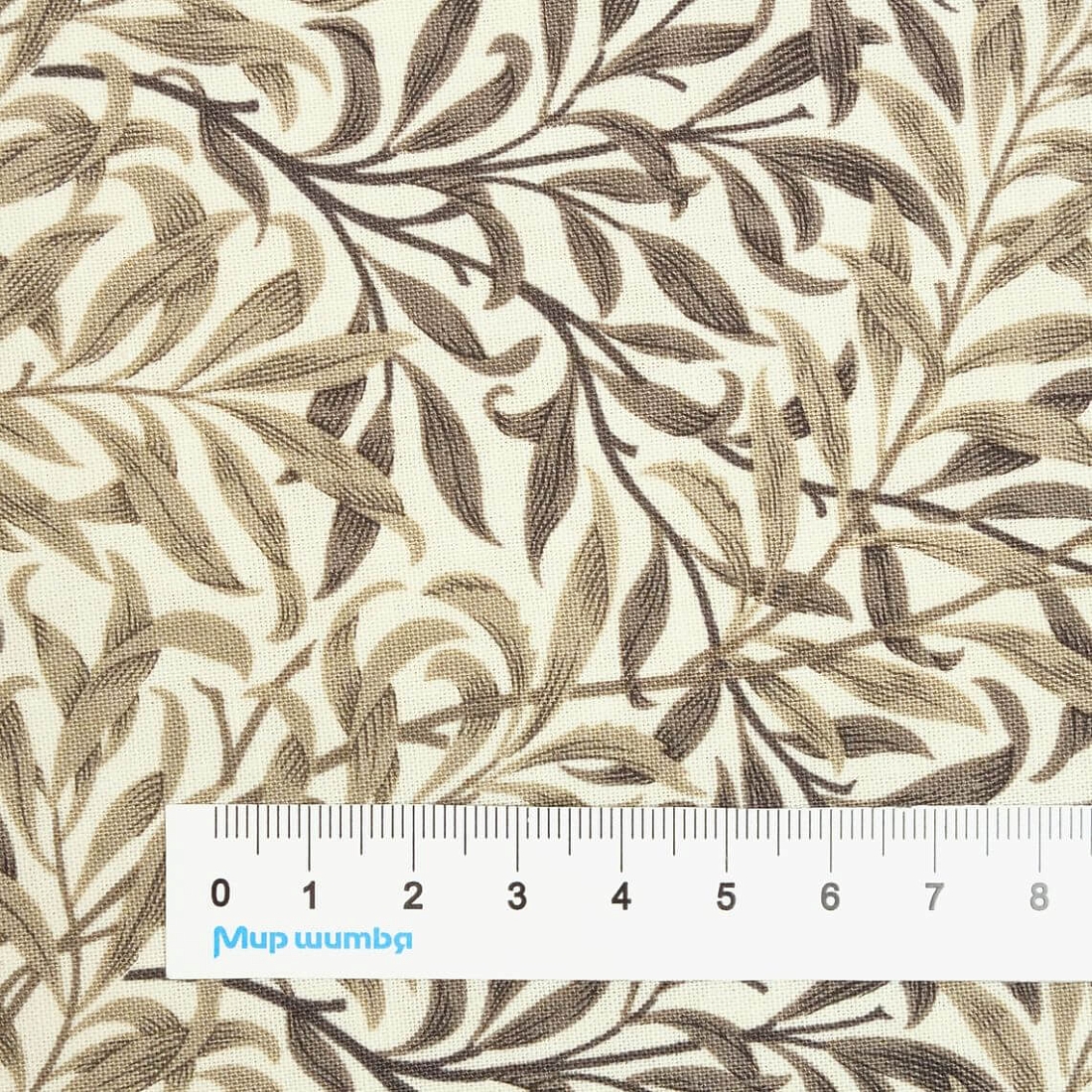 Ткань хлопок для пэчворка коричневый, цветы, Moda (арт. 5416-11)
