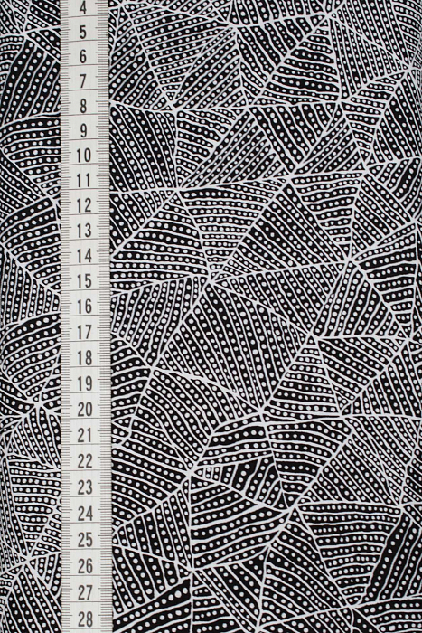 Ткань хлопок пэчворк белый черный, геометрия, ALFA (арт. 232409)