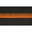 Кружево вязаное хлопковое Alfa AF-373-083 18 мм оранжевый