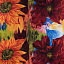 Ткань хлопок пэчворк красный разноцветные оранжевый, цветы, ALFA (арт. 212955)