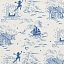 Ткань хлопок пэчворк голубой, детская тематика мультфильмы и комиксы, Michael Miller (арт. DC7942-WAVE-D)