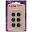 Кнопки пришивные Alfa AF-SA03 металл 13 мм 6 пар черный