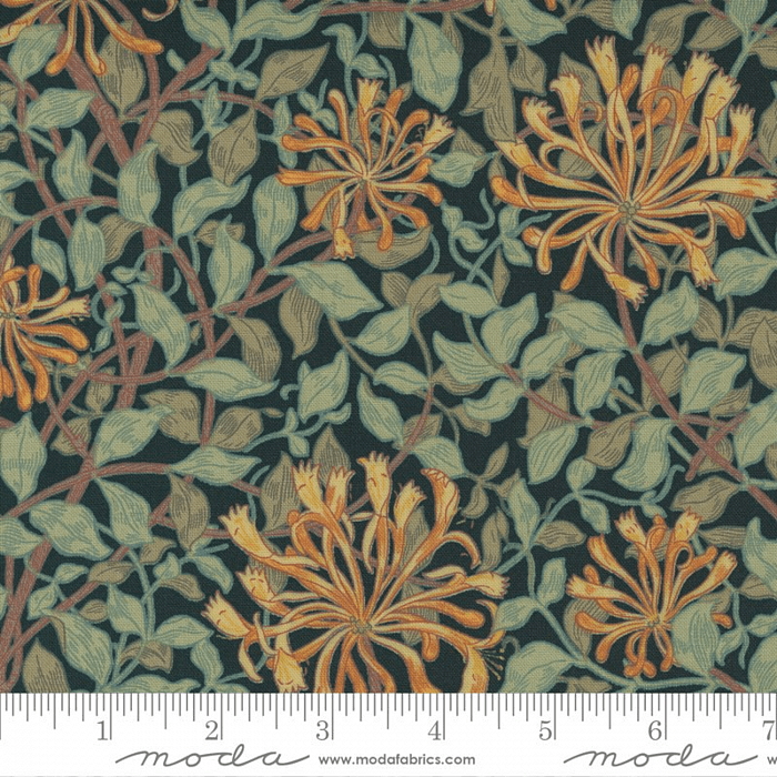 Ткань хлопок пэчворк болотный, цветы флора, Moda (арт. 8362 12)