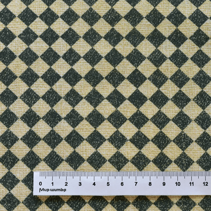 Ткань хлопок пэчворк коричневый, клетка, Benartex (арт. 10191-73)