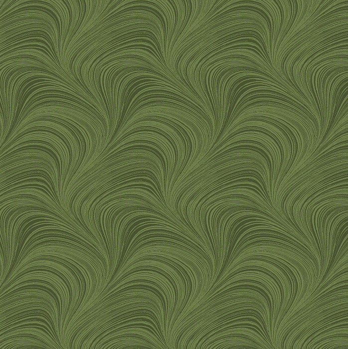 Ткань хлопок ткани на изнанку болотный, завитки, Benartex (арт. 245177)