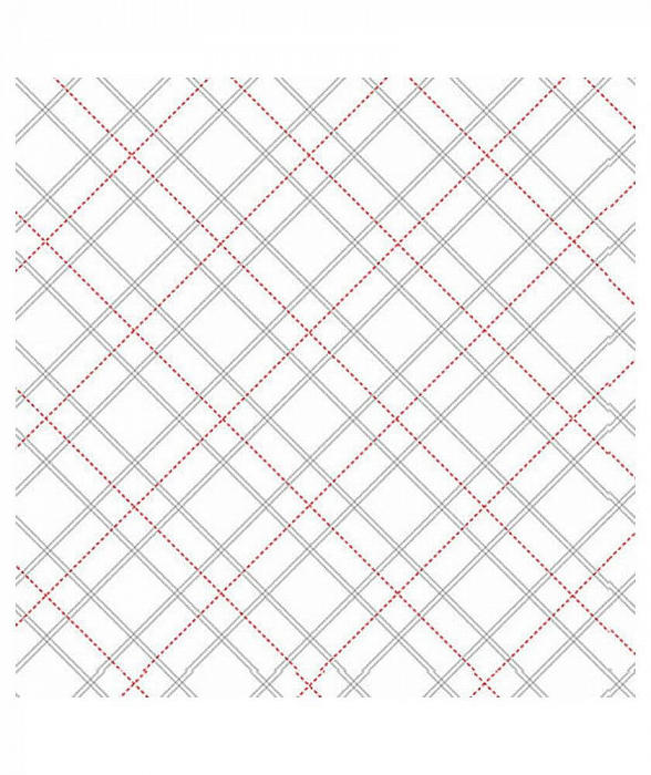 Ткань хлопок пэчворк белый, клетка новый год, Henry Glass (арт. 9625-89)