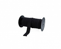 Тесьма эластичная ПРОТОС окантовочная 25 мм, черный