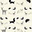 Ткань хлопок  белый черный, животные, Moda (арт. 48281-21)