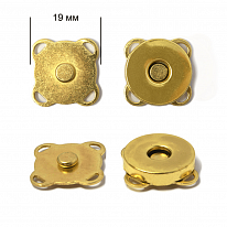 Кнопка магнитная пришивная TBY.MKK 19 мм золото