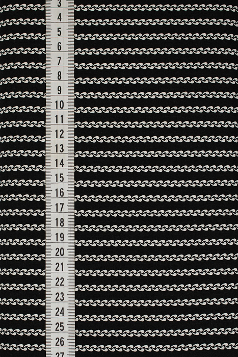 Ткань хлопок пэчворк черный, полоски, ALFA (арт. 226004)