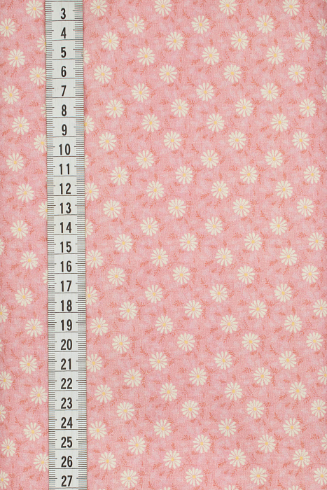 Ткань хлопок пэчворк розовый белый, мелкий цветочек, ALFA Z DIGITAL (арт. 224200)