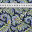 Ткань хлопок плательные ткани желтый синий травяной, цветы пейсли, ALFA C (арт. AL-C1105)