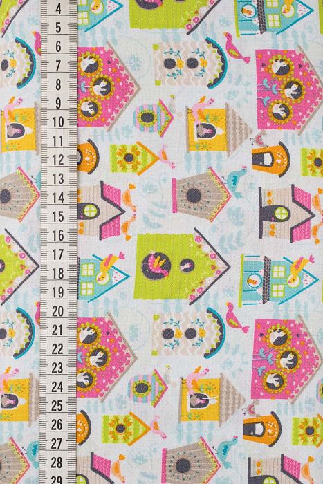 Ткань хлопок пэчворк разноцветные, детская тематика, ALFA (арт. AL-6477)