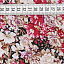 Ткань хлопок плательные ткани красный черный бежевый, цветы, ALFA C (арт. 128505)