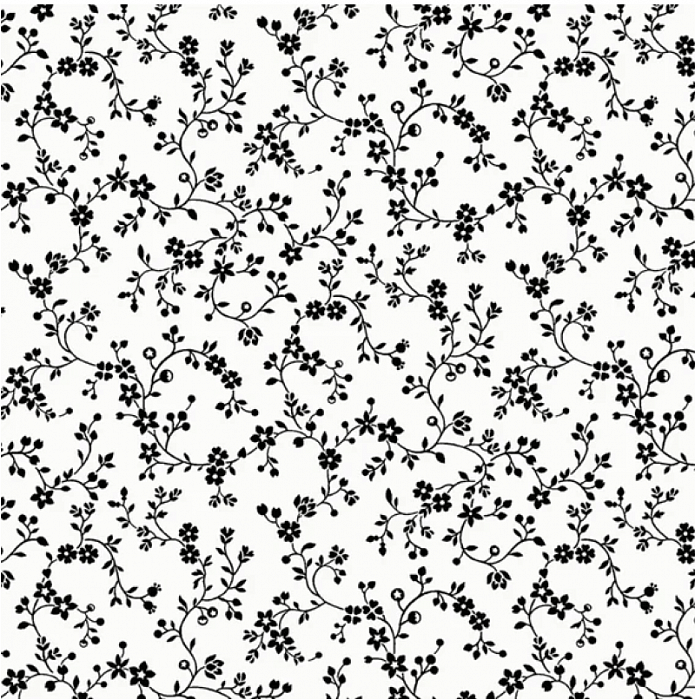 Ткань хлопок пэчворк белый, цветы, Benartex (арт. 9809-09)