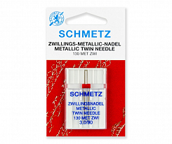 Иглы для металлизированных нитей Schmetz двойные № 90/3.0 1 шт.