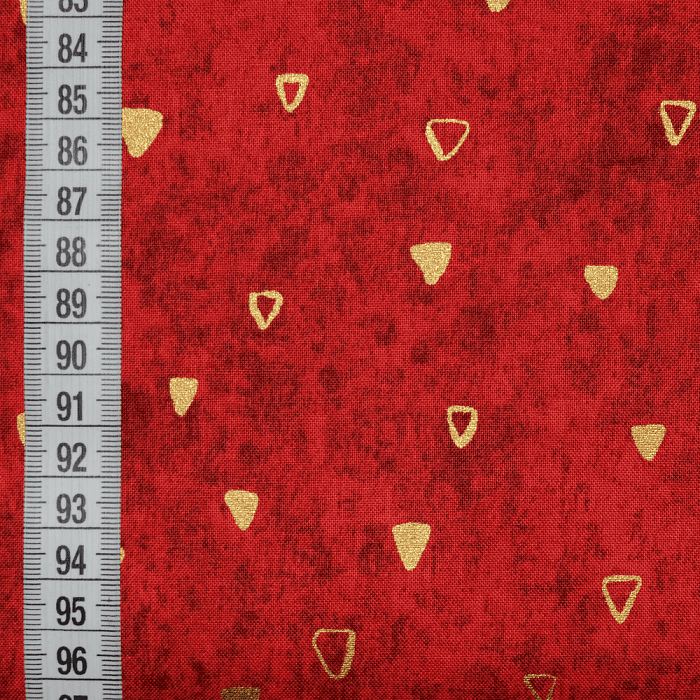 Ткань хлопок пэчворк красный, необычные металлик, Robert Kaufman (арт. SRKM-17182-3)