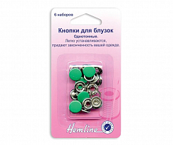 Кнопки для блузок Hemline арт. 440.EM металл 11 мм зеленый