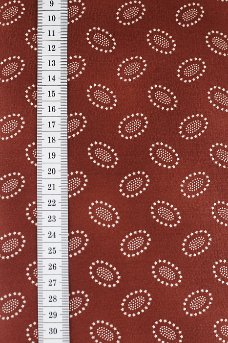 Ткань хлопок пэчворк бордовый, звезды горох и точки, ALFA (арт. 225585)