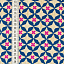 Ткань хлопок пэчворк желтый синий, мелкий цветочек геометрия, ALFA (арт. 246099)
