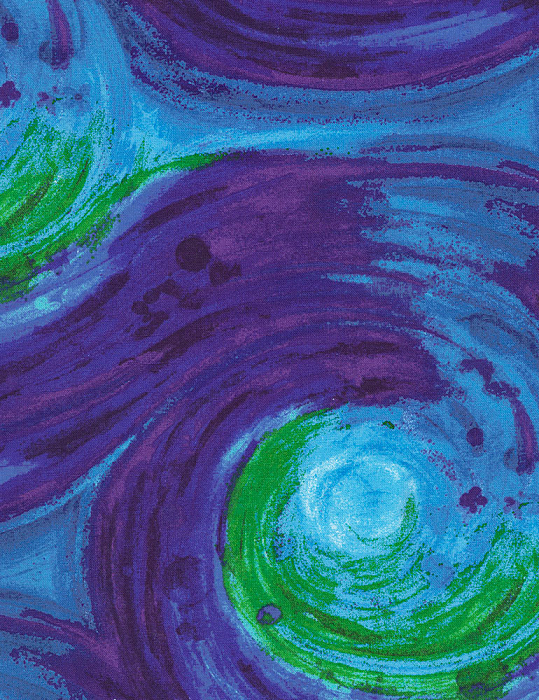 Ткань хлопок пэчворк зеленый фиолетовый голубой, необычные, Timeless Treasures (арт. 249238)