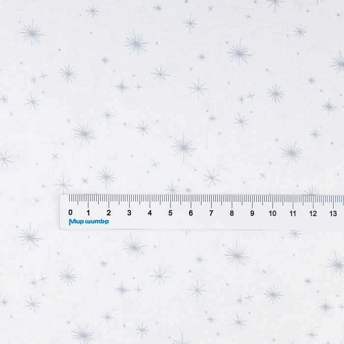 Ткань хлопок пэчворк белый, новый год, Blank Quilting (арт. 1946-01)