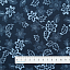 Ткань хлопок пэчворк синий, цветы, Benartex (арт. 14077-55)