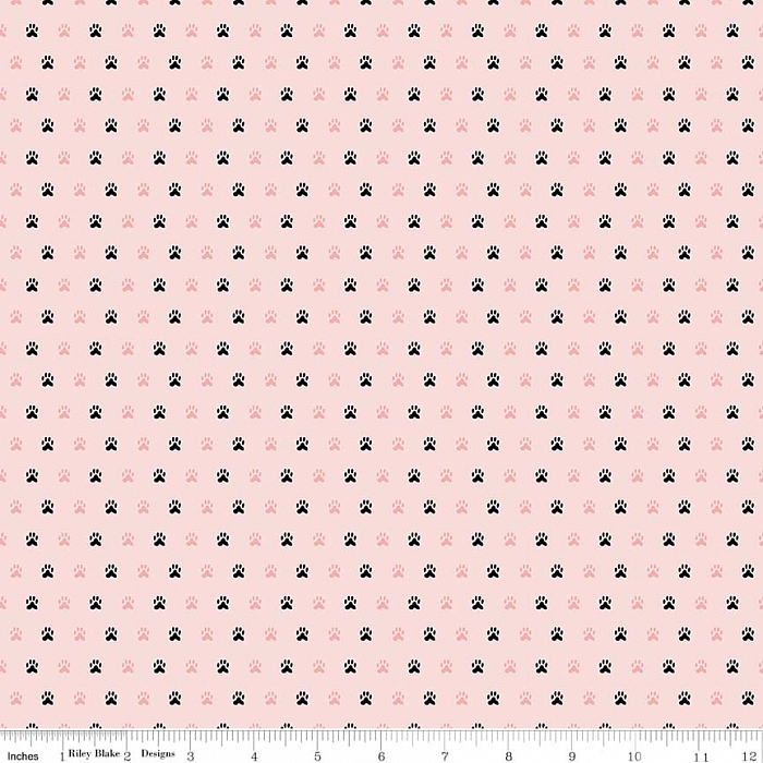 Ткань хлопок пэчворк розовый, коты и кошки, Riley Blake (арт. C7845-PINK)