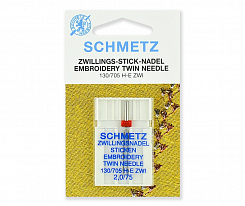 Иглы вышивальные Schmetz двойные № 75/2.0 1 шт.