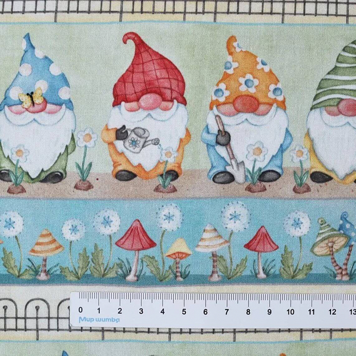 Ткань хлопок пэчворк разноцветные, бордюры детская тематика, Michael Miller (арт. DDC11235-MULT-D)