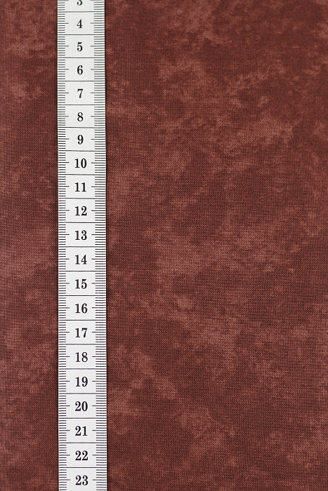 Ткань хлопок пэчворк коричневый бордовый, муар, ALFA (арт. 225597)