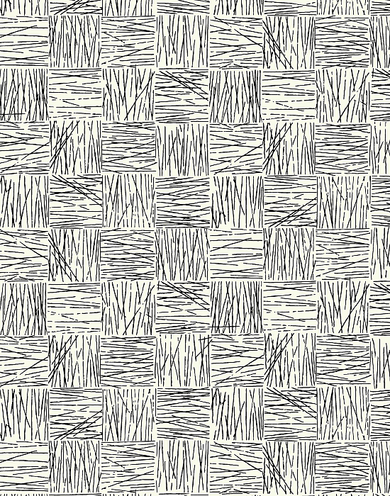 Ткань хлопок пэчворк белый черный, клетка геометрия, Benartex (арт. 219596)