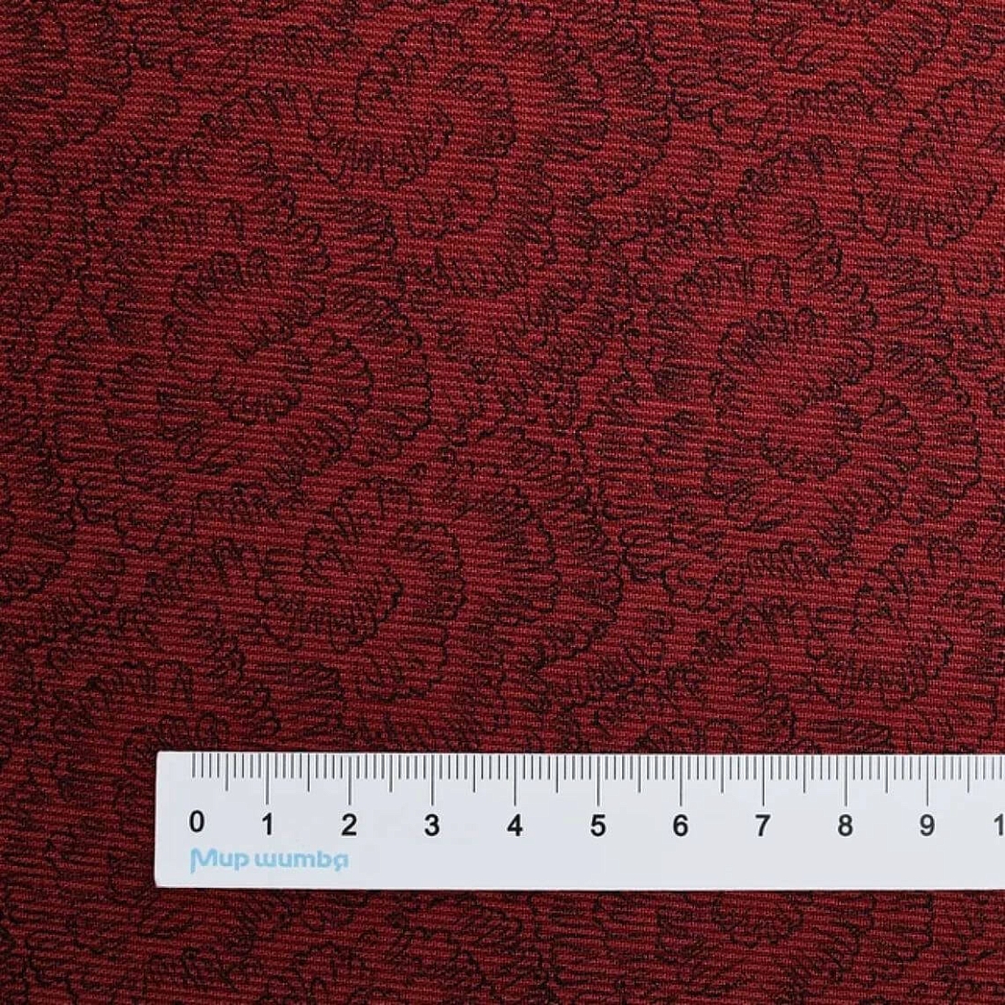 Ткань хлопок для пэчворка для одежды бордовый, цветы, Moda (арт. 9708 13)