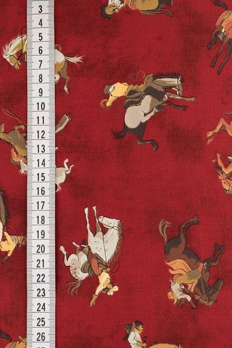 Ткань хлопок пэчворк красный бордовый, животные, ALFA (арт. AL-4001)