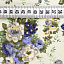 Ткань хлопок сумочные синий бежевый разноцветные голубой, цветы, ALFA KANVAS (арт. 130407)