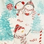 Ткань хлопок для пэчворка для одежды голубой, новый год, Wilmington Prints (арт. CX6363-Girl)