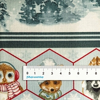 Ткань 100% хлопок [1370-71 BLUE MULTI]