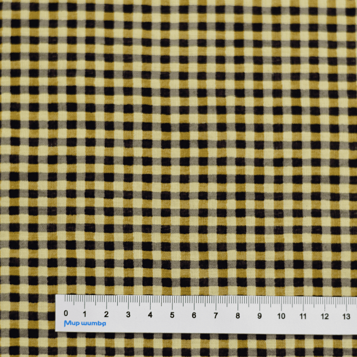 Ткань хлопок пэчворк коричневый, клетка, Windham Fabrics (арт. 52444-3)